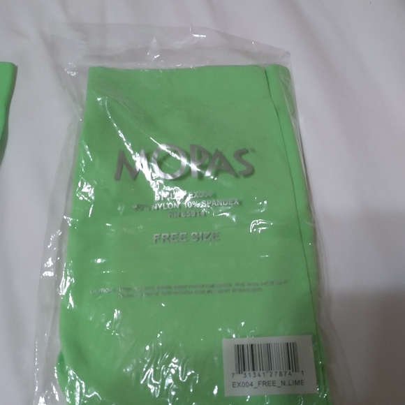 WOMEN NWT MOPAS LIME GREEN LEGGINGS - Picture 6 of 8